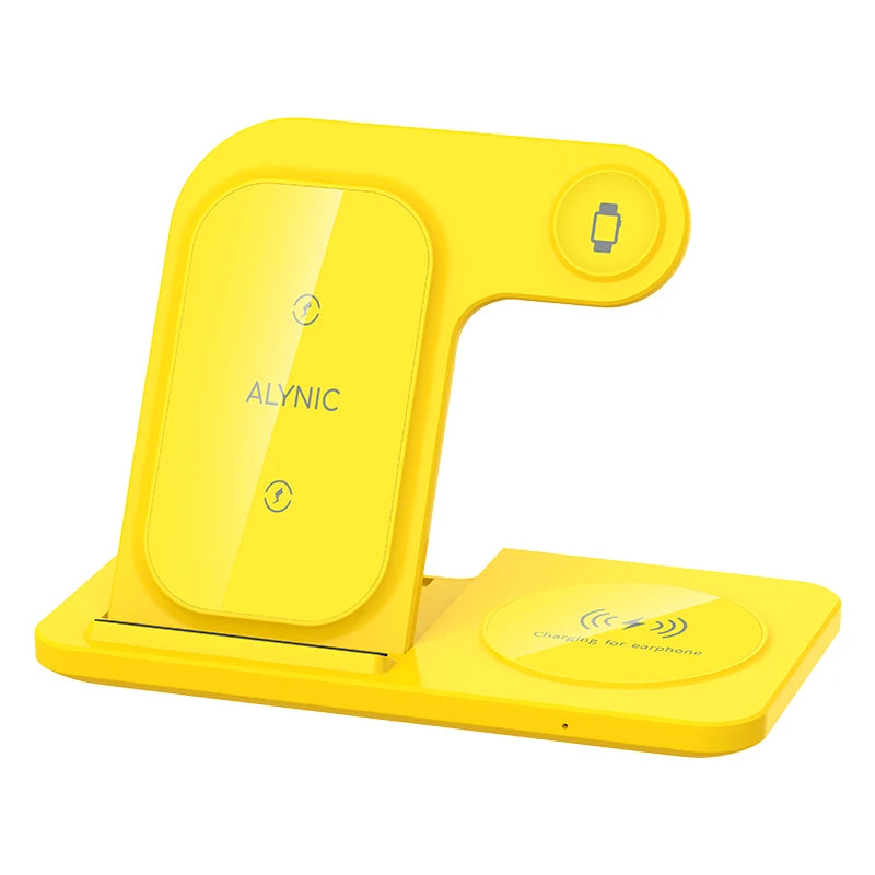 LED Fast Wireless Charger Stand 3 in 1 Foldable