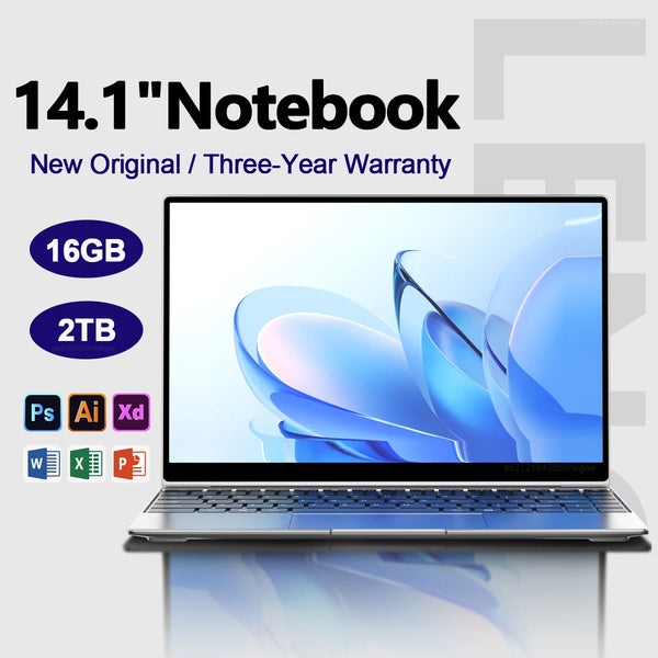 LENO 14.1" Ultra Slim Laptop Windows 11 Intel N3700 Notebook