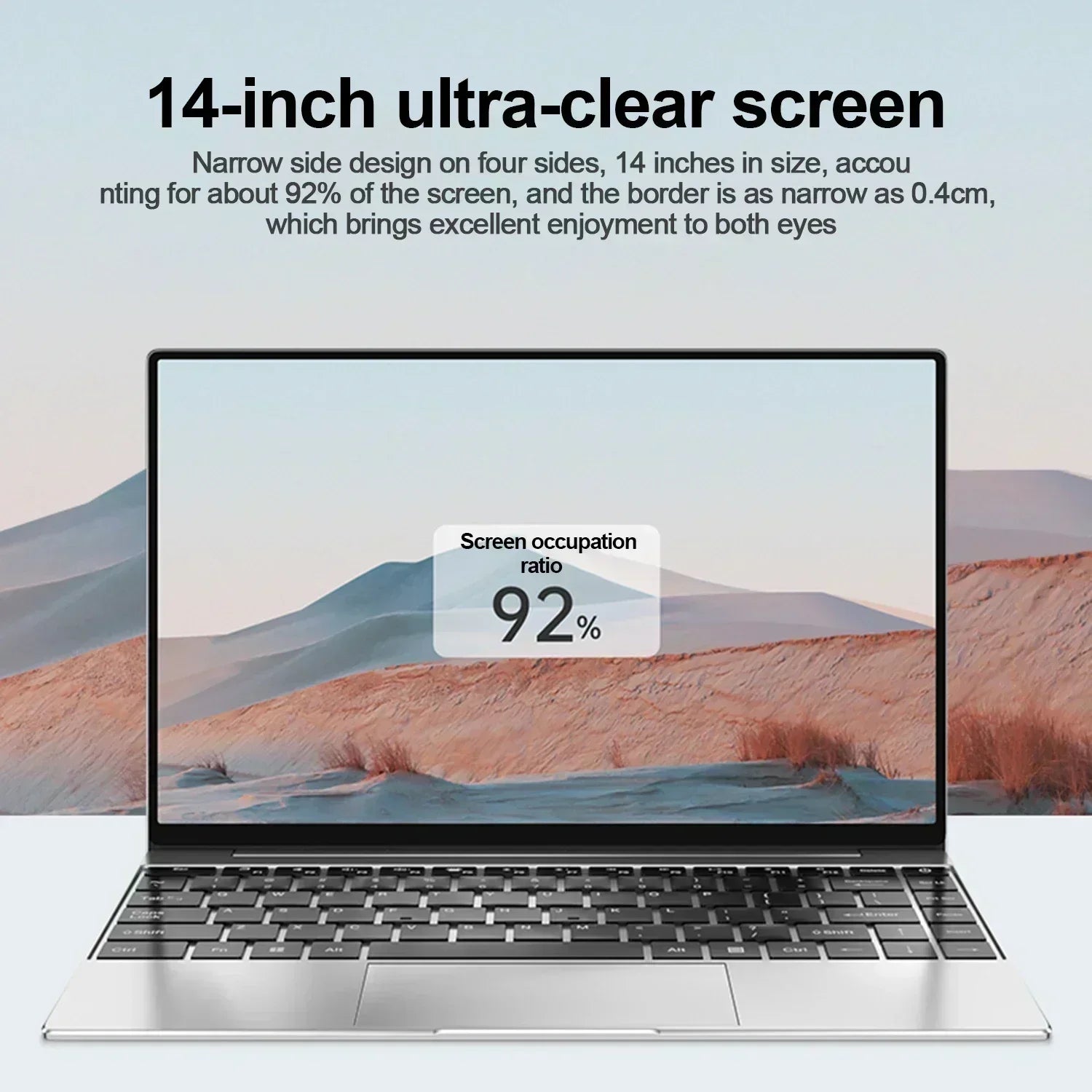 LENO 14.1" Ultra Slim Laptop Windows 11 Intel N3700 Notebook