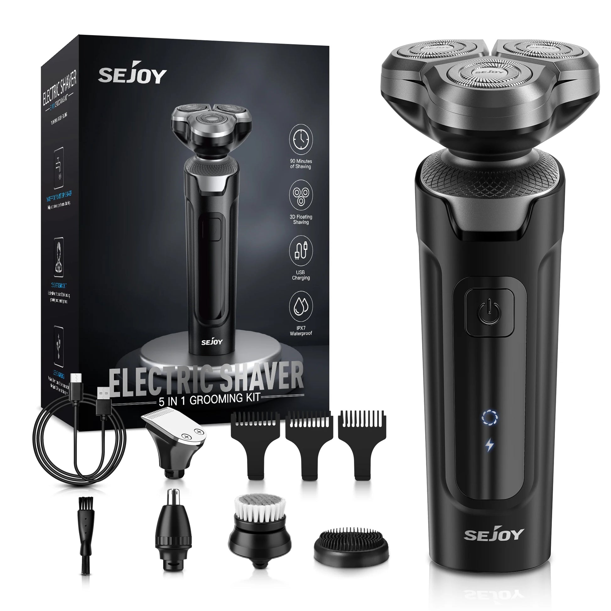 SEJOY 3 In 1 Multifunction Mens shaver