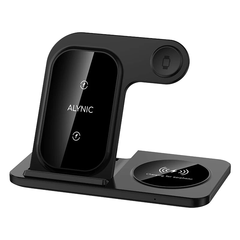 LED Fast Wireless Charger Stand 3 in 1 Foldable