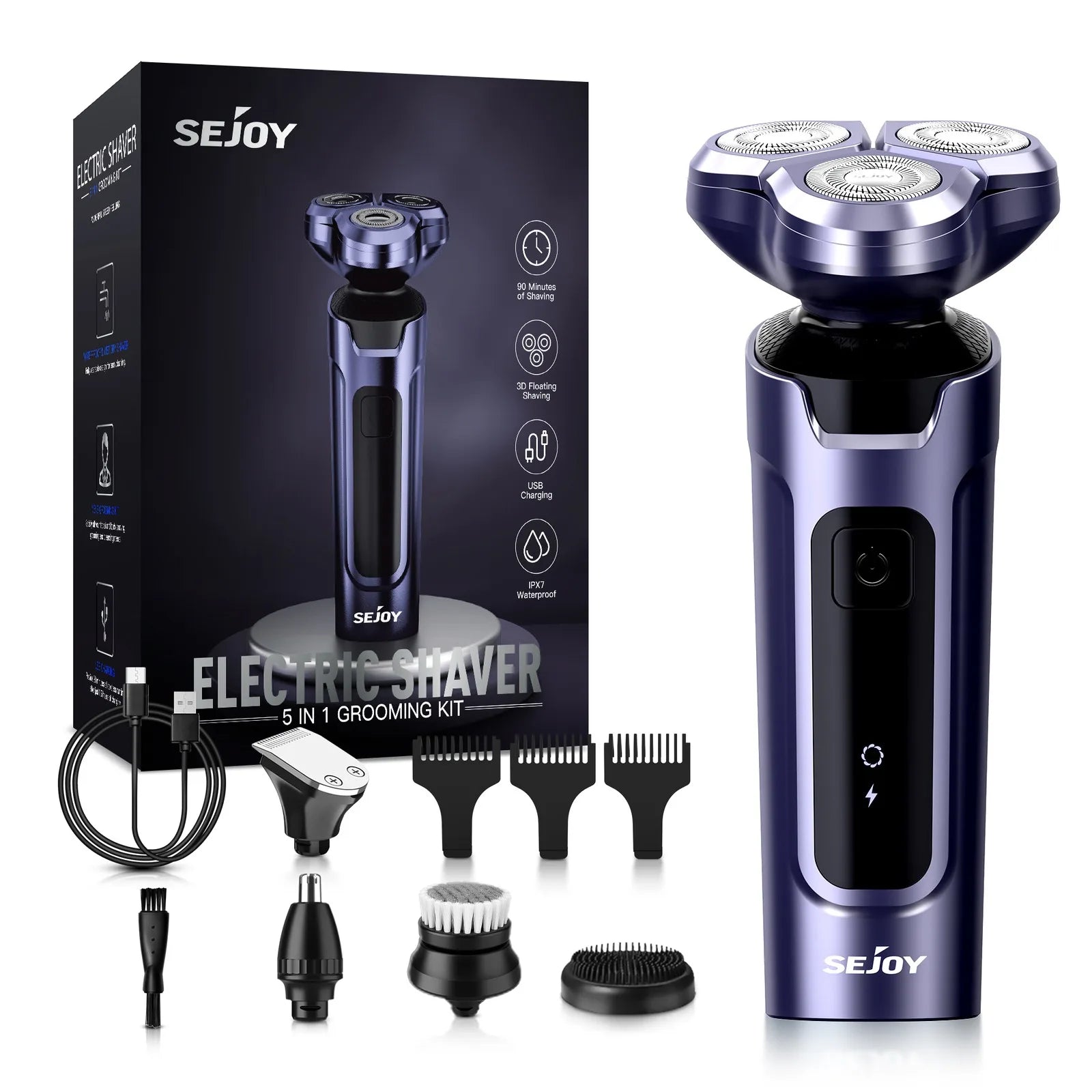 SEJOY 3 In 1 Multifunction Mens shaver