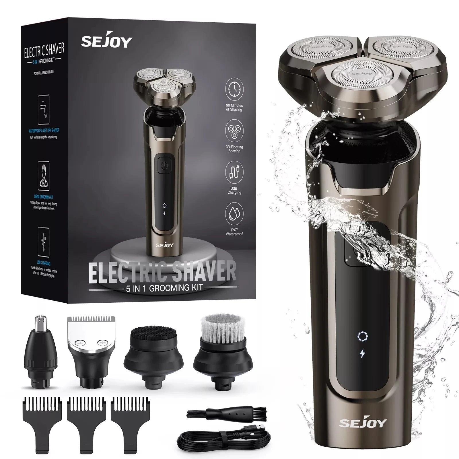 SEJOY 3 In 1 Multifunction Mens shaver