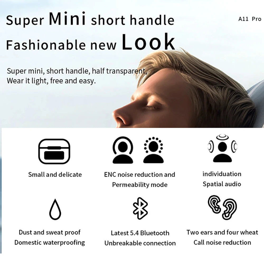 A11 Pro TWS Wireless Earbuds Touch Control.