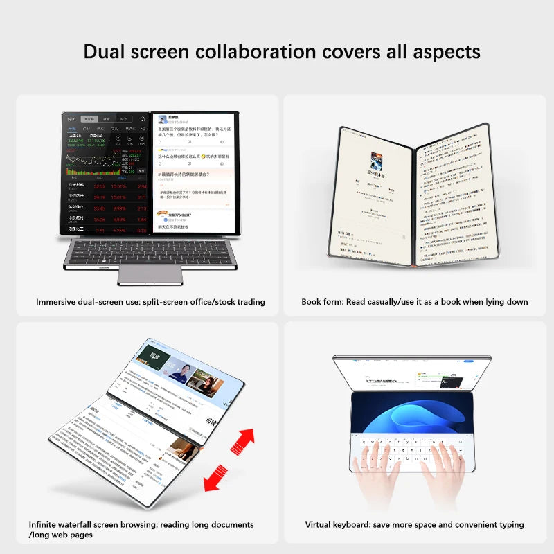 SJMNPC Dual Screen Laptop Touch Screen Windows 11